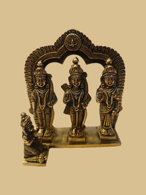 Brass idol am Darbar Brass Statue, Decorative Arch, 6 Inches Height, 1.110 Kg Decorative Showpiece  -  16.2 cm(Brass, Gold)