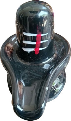KM Priyanka Black Ceramic Shiva Lingam Shiv Ling Mahadev Idol Murti Military Statue Moorti Decorative Showpiece  -  12.7 cm(Ceramic, Black)