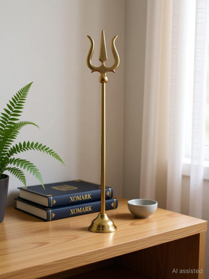 XOMARK Decorative Showpiece  -  30 cm(Brass, Red)