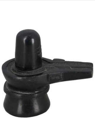 RUDRAKSH Shivling Black Stone Marble Decorative Showpiece  -  5 cm(Marble, Black)