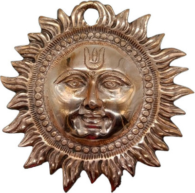 Shubh Sanket Vastu Copper Idol of Sun Face Wall Hanging for Positivity at Home & Office - 8 Inches Decorative Showpiece  -  20.32 cm(Copper, Copper)