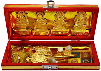 SHRI ASTHA VINAYAK Decorative Showpiece  -  4 cm(Brass, Gold, Red)