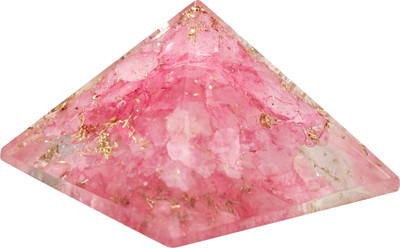 vastu vardan Rose Quartz Pyramid |1.5inch|(33mm) Crystal Energy Pyramid for Vastu, Decorative Showpiece  -  3.3 cm(Crystal, Pink)