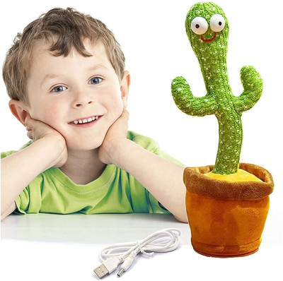 Case Designer Dancing Cactus Baby Toys with Upgraded Running Mode and Repeat What You Say, Plu(Multicolor)