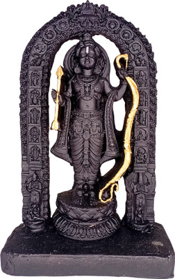 NAVYAKSH Ram Lalla Idol Ayodhya Murti Resin Shree Ram Lalla Statue Decorative Showpiece  -  15 cm(Resin, Black)