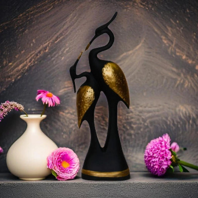 Flipkart SmartBuy Auspicious Vastu Duck Showpiece - Harmonious Home Decor - Symbol of Prosperity Decorative Showpiece  -  36.83 cm(Polyresin, Black, Gold)