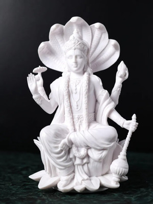 VAMIKA HANDICRAFTS White Vishnu Idol Decorative Showpiece  -  22 cm(Marble, White)
