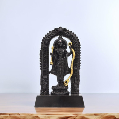 SHA Ram Lalla Ayodhya Statue Showpiece for Office| Home| Guest House Decorative Showpiece  -  17 cm(Polyresin, Black)