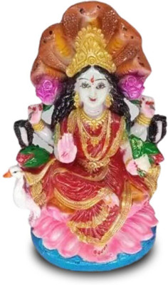 Karukrit collections Bengali Maa Manasa Murti Nageswari Nagdevi Stone Idol Decorative Showpiece  -  15 cm(Polyresin, Multicolor)
