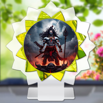 SANBIA Veerabhadra Rudra Avatar Car Dashboard Idol Premium Decorative Showpiece  -  11 cm(Plastic, Multicolor)