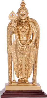 SHIRPHAKALA – Divine Handicrafts | Pathumalai Malaysian Murugan Resin Idol | 6 Inch | Gold Finish | Decorative Showpiece  -  17 cm(Polyresin, Gold)