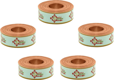 vastu vardan Copper Strip For Vastu Remedy {8 Feet, 12 MM Width, 0.3 MM Thickness)} {Pack-5} Decorative Showpiece  -  11 cm(Metal, Red)