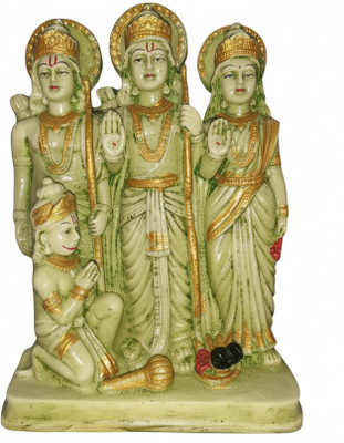 gupta enterprise Ram Darbar Idol for Home Temple and Decor Decorative Showpiece  -  21 cm(Polyresin, Light Green)
