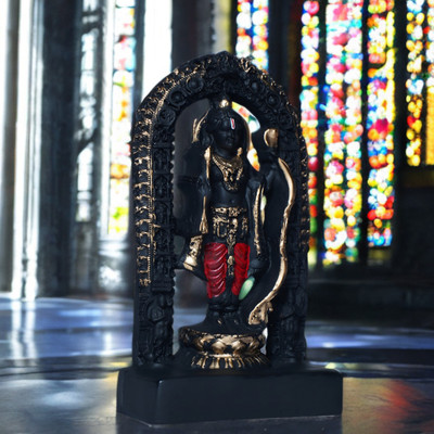 Vinayak Murti Shri Ram Lala Ayodhya Idol for Car Dashboard | Ram Ji Ayodhya Ram Mandir Statue Decorative Showpiece  -  18.2 cm(Polyresin, Black)