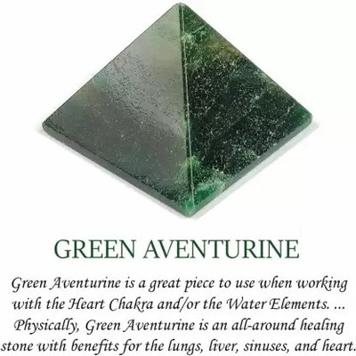 UROOH Natural Crystal Green Aventurine Pyramid 30-35 mm Approx Decorative Showpiece  -  3 cm(Crystal, Green)