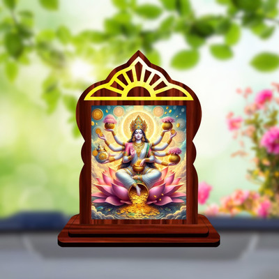 DAKSH Lakshmi Laxmi Mahalaxmi Car Dashboard Idol Decorative Showpiece  -  8 cm(Plastic, Multicolor)