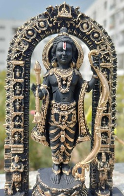 36 gun serve sampaan 36 Gun Serve Sampaan Lord Shri Ram Idol Figurine Golden Color Miniature Decorative Showpiece  -  17 cm(Polyresin, Gold, Black)