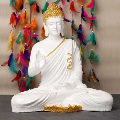 primedecore prime50008 Decorative Showpiece  -  40 cm(Polyresin, White)