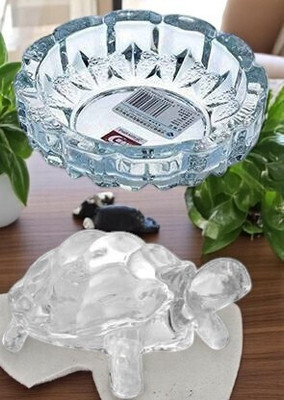 SBBCO Vastu Feng Shui Crystal Turtle Tortoise for Good Luck Decorative Showpiece  -  7.09999999999999 cm(Crystal, Clear)
