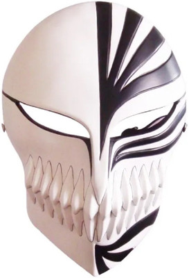 kenma Bleach Ichigo Kurosaki Face Black Mask For Coplay Halloween Anime Merchandise Decorative Showpiece  -  26 cm(Ceramic, Black, White)