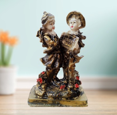 Polyresin Black lovely Couple Statue || Valentine Day, Home Decor || 23 cm Religious Idol & Figurine(Polyresin, Black)