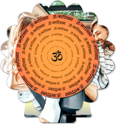 GiftsRange Om Shanti Car Dashboard Idol Silver Shining Decorative Showpiece  -  8 cm(Plastic, Silver)