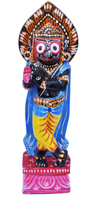 Real Craft Idol of Lord Jagannath Shree Krishna Avtar Decorative Showpiece  -  30 cm(Ceramic, Multicolor)