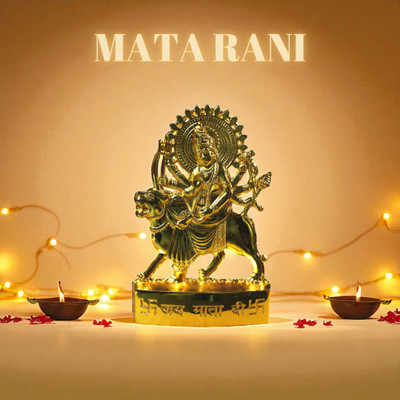 SBBCO Divine Magnet Metal Mata Rani Idol Decorative Showpiece  -  8 cm(Metal, Gold)