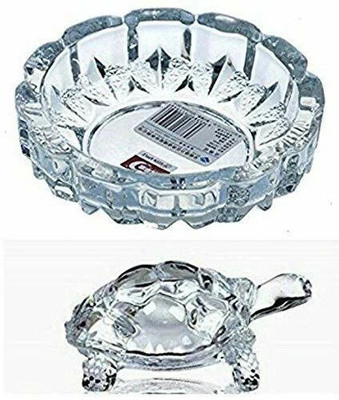 HARIJI Decorative Showpiece  -  14 cm(Glass, White)