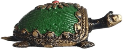 THE ALLCHEMY Decorative Showpiece  -  6 cm(Brass, Green)
