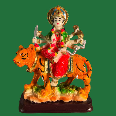 ShilpCraft Mata Durga Shhowpice Decorative Showpiece  -  16 cm(Polyresin, Multicolor)