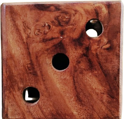 ShriMaruti WOODEN DICE Decorative Showpiece  -  8 cm(Wood, Brown)