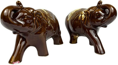 Devlink Decorative Showpiece  -  16 cm(Ceramic, Brown)
