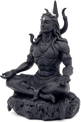 SR CREATION MAHADEV SITTING Decorative Showpiece  -  12.7 cm(Resin, Black)