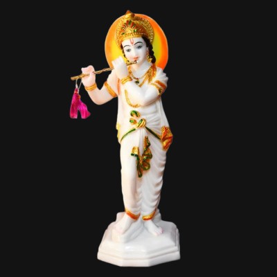 NinetyOneSix lord krishna idol Decorative Showpiece  -  15 cm(Polyresin, Multicolor)