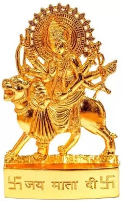 SHRI ASTHA VINAYAK Maa Durga Metal Idol Maa Ambe Murti Navratre Special Decorative Showpiece 8 cm Decorative Showpiece  -  10 cm(Brass, Gold)