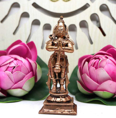 Shivam Statue Maker Copper Standing Hanuman Idol Decorative Showpiece  -  9.6 cm(Copper, Copper)