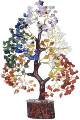 Krishna Enterprises 7 Chakra Crystal Tree Feng Shuai Décor for Wealth Reiki Healing Spiritual Gift Decorative Showpiece  -  30 cm(Crystal, Multicolor)