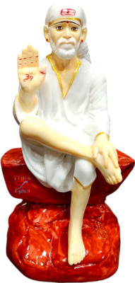 S A Gifts Sai Amrut Marble Blessing Hand Sai Baba Idol/Murti (4.5Inch) Decorative Showpiece  -  12 cm(Marble, White)