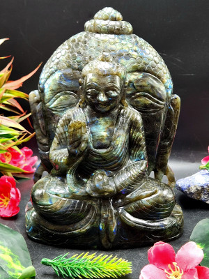shwasam Lord Ganesh Decorative Showpiece  -  20 cm(Crystal, Blue)