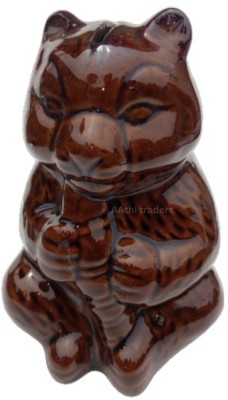 AATHI TRADERS AATHI Traders - Beautiful Panda Shape Piggy Bank Decorative Showpiece  -  18 cm(Ceramic, Polyresin, Brown)