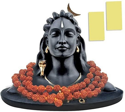 ADIYOGI 3 INCH Adiyogi Statue A+ Quality Resin Shiv Ji Mahadev Idol For Car Decorative Showpiece - 16 cm(Polyresin, Black) ADIYOGI 3 INCH Adiyogi Statue A+ Quality Resin Shiv Ji Mahadev Idol For Car Decorative Showpiece - 16 cm(Polyresin, Black)