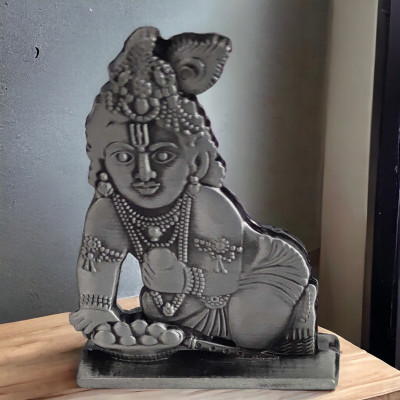 Shiv Jagdamba Lord Shri Balkrishna Metal for Car Accessories for Dash Board Decorative Showpiece  -  6 cm(Metal, Grey)