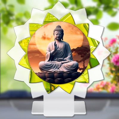 SANBIA Gautam Buddha Siddhartha Shakyamuni Car Dashboard Idol Decorative Showpiece  -  11 cm(Plastic, Multicolor)