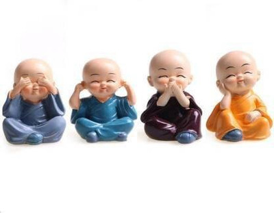 Vivan Creation MONK SET-0-0 Decorative Showpiece  -  6 cm(Polyresin, Multicolor)