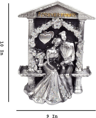 TECHZAGE Decorative Showpiece  -  15 cm(Plastic, Silver)