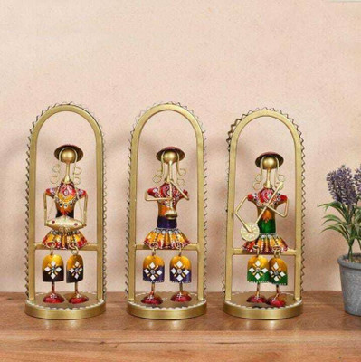 WALLDECORCARFTs Decorative Showpiece  -  33 cm(Iron, Multicolor)