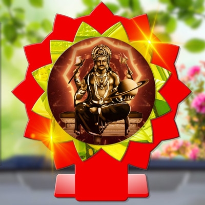 SANBIA Shani Dev Saturn God Car Dashboard Idol Premium Decorative Showpiece  -  11 cm(Plastic, Multicolor)