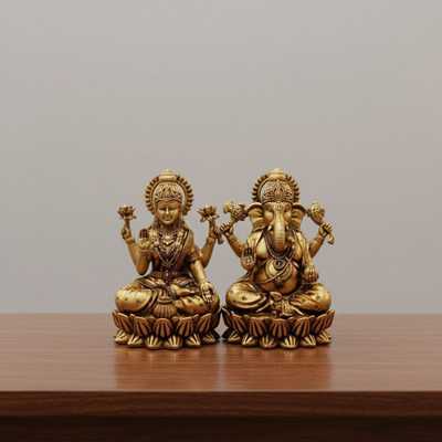 NESTALNOCK Decorative Showpiece  -  6 cm(Brass, Gold)