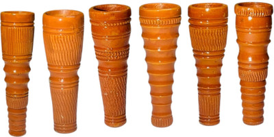 Greenfinityy Pure Handmade Terracotta Chillum with Gitti Combo Decorative Showpiece  -  7.62 cm(Terracotta, Brown)